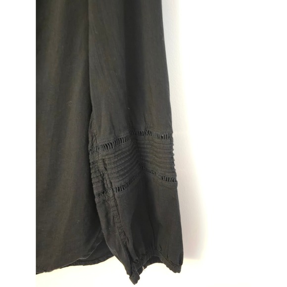 Birds of Paradis California Button Front Blouse Blue Boho Chic Top Size L - Picture 7 of 13